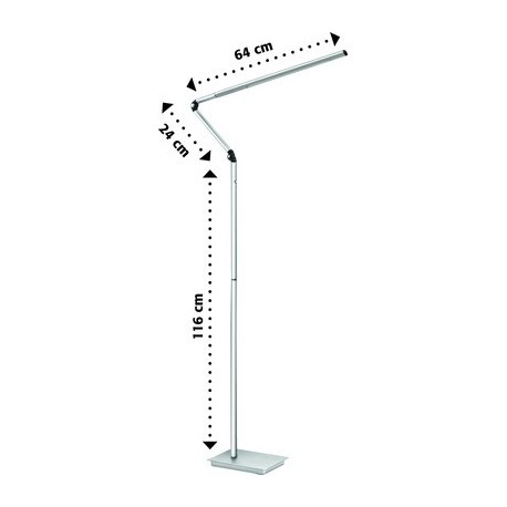 LAMPADAIRE CLED0500 GRIS METAL