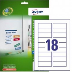 90 ETIQUETTES MAGNÉTIQUES IMPRIMABLES BLANC FT 78X28 AVERY J8871-5