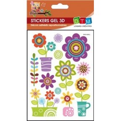 STICKERS GEL 3D FLEURS