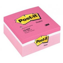 BLOC REPOSITIONNABLE CUBE POST-IT 400 FLE 76x76 ASS ROSE BP911