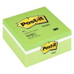 BLOC REPOSITIONNABLE  CUBE POST-IT 400 FLE 76x76 ASS VERT BP912