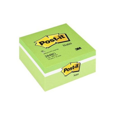 BLOC REPOSITIONNABLE  CUBE POST-IT 400 FLE 76x76 ASS VERT BP912