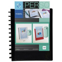 PROTEGE-DOCUMENTS MAXI GEODE PERSONNALISABLE 60 VUES NOIR VIQUEL 044905-05
