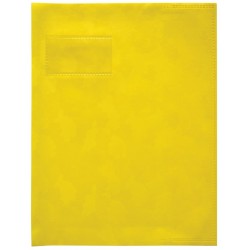 PROTEGECAHIER 17X22 SANS RABATS PVC 9100 OPAQUE JAUNE x 25