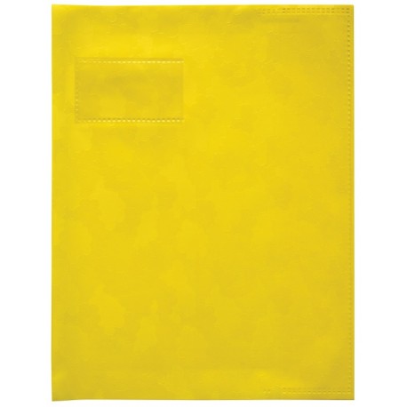 PROTEGECAHIER 17X22 SANS RABATS PVC 9100 OPAQUE JAUNE x 25