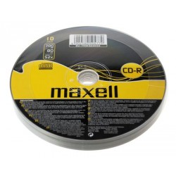 CDR 80' 52x SOUS FILM PAR 10 MAXELL 624034.40