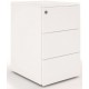 Caisson hauteur bureau Blanc 3 tiroirs profondeur 60 cm