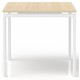 Bureau rectangulaire L.140 x P. 80 cm Chêne clair piétement Blanc