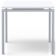 Bureau rectangulaire L.140 x P. 80 cm Blanc piétement Alu