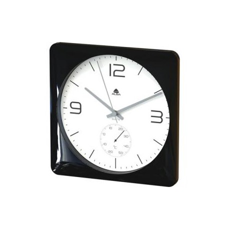 HORLOGE MURALE CARREE NOIR    ALBA HORDUO N