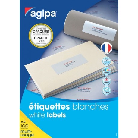 ÉTIQUETTES MULTI-USAGE OPAQUE 199,6x143,5 BTE 100 102419