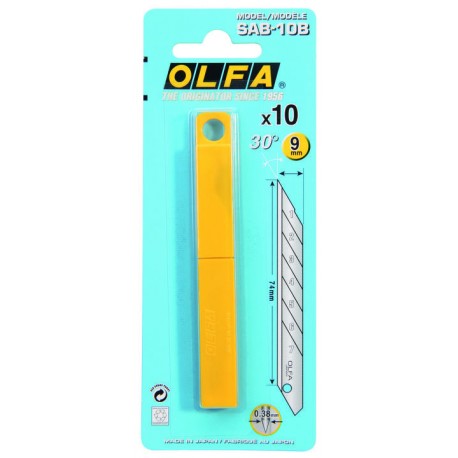 ETUI 10 LAMES CUTTER OLFA 9MM POUR SAC 1  8044