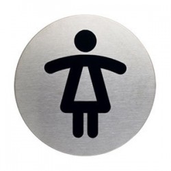 PLAQUE DE SIGNALISATION § 83 MM  TOILETTE FEMME 