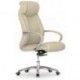 ROA.FAUTEUIL CUIR NOIR-ACC.FIXES-BASCULANT - PIET.ALU POLI-REGLAGE TENSION