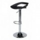 PRET TABOURET TAHO COQUE POLYPRO NOIR-PIED TULIPE ACIER CHROMÉ-REGL.HAUTEUR