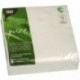 LOT DE 50 SERVIETTES BLANCHES EN OUATE DE CELLULOSE 33X33CM PLIAGE 1/4