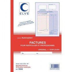 CARNET FACTURE 21X29,7 502 NCR