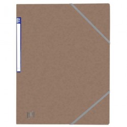 CHEMISES 3 RABATS ELASTIQUE CARTE OXORD TOP FILE A4 NOISETTE *pqt10* 400118370