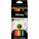 CRAYONS COULEUR *PQT12* 18cm  ASSORTIS FCG000092