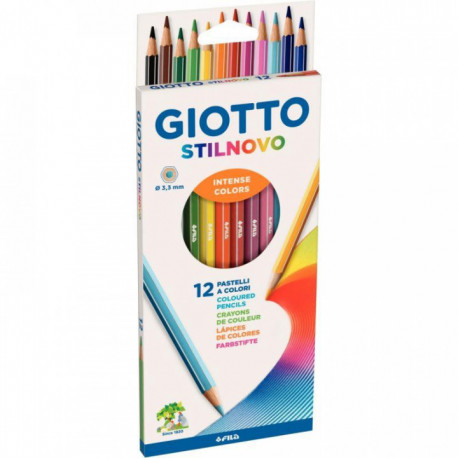 CRAYONS COULEURS GIOTTO STILNOVO ETUI DE 12