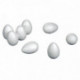 OEUFS BLANCS EN STYROPOR 40X60MM LOT DE 25