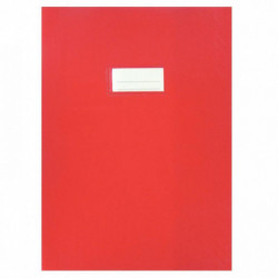 PROTÈGES-CAHIER *LOT DE 10* 21/100ÈME 21X29,7CM PVC ROUGE