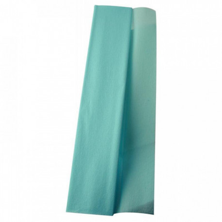 PAPIER CRÉPON SUPÉRIEUR 250X50 PQT DE 10 FEUILLES TURQUOISE