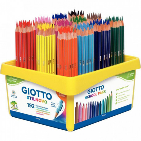 CLASSPACK DE 192 CRAYONS DE COULEUR STILNOVO ASSORTIS