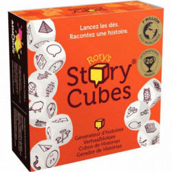 LA BOÎTE STORY CUBES CONTIENT 9 DÉS DE 6 FACES REPRÉSENTANT 54 IMAGES, RÈGLE DU