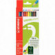 CRAYONS DE COULEUR ETUI DE 12 GREENCOLORS  ASSORTIS