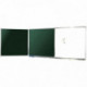 TRIPTYQUE NF EMAILLE BLANC/VERT 100x400CM OUVERT POLYVISI