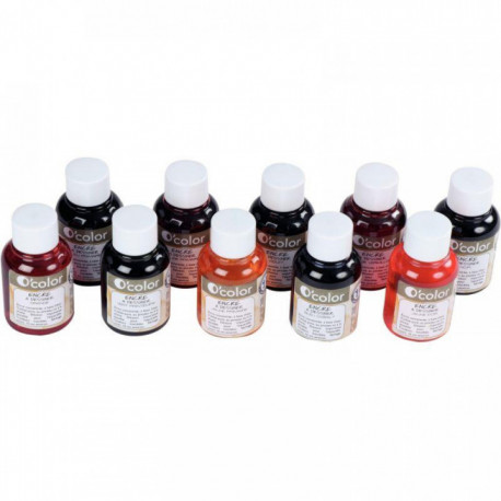 COFFRET DE 10 FLACONS DE 60 ML D'ENCRE À DESSINER COLORIS ASSORTIS