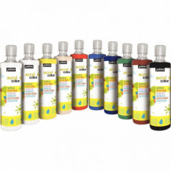 CARTON 10 FLACONS 500 ML DE PEINTURE ACRYLIQUE BRILLANTE ACRYLCOLOR COULEURS STA