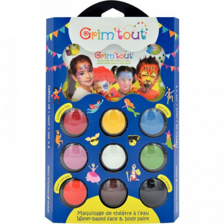 PALETTE CARNAVAL 9 COULEURS GRIM'TOUT OZ