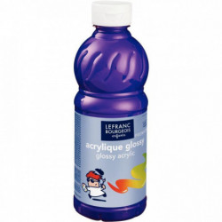 PEINTURE ACRYLIQUE BRILLANTE GLOSSY 500ML VIOLET LEFRANC BOURGEOIS