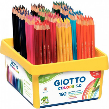 CRAYONS DE COULEUR GIOTTO COLORS 3.0 SCHOOLPACK DE 192