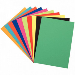 PAQUET DE 100 FEUILLES À DESSIN DE COULEURS 50X65 250G