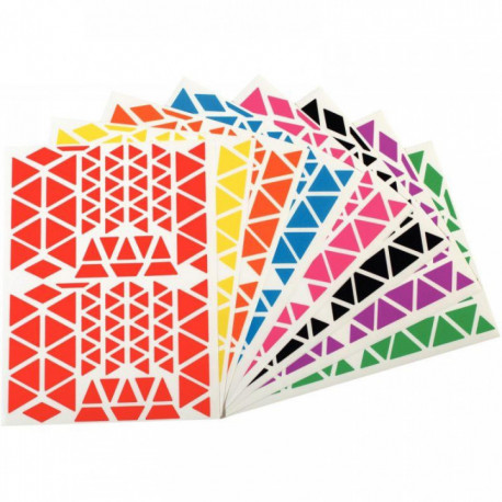 POCHETTE DE 1 200 GOMMETTES ADHÉSIVES FORMAT TRIANGLES ASSORTIS