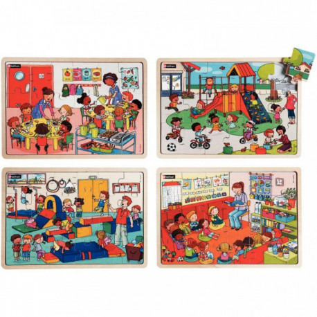 LOT DE 4 PUZZLES ENSEMBLE À L'ÉCOLE NATHAN