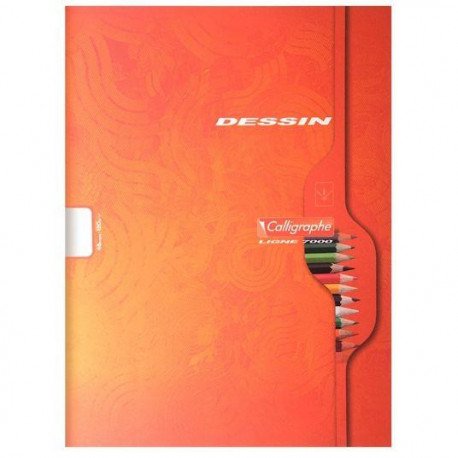 CAHIER DE DESSIN 96 PAGES FORMAT 24X32 CM PAPIER BLANC UNI 120G