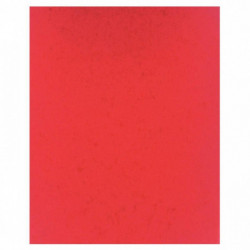 PROTÈGE-CAHIER 2 GRANDS RABATS  FORMAT 18 X 22 CM CARTE LUSTRÉE COLORIS ROUGE