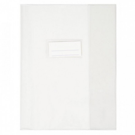 PAQUET DE 10 PROTÈGES-CAHIER ÉPAISSEUR 21/100ÈME 17X22CM PVC CRISTAL INCOLORE