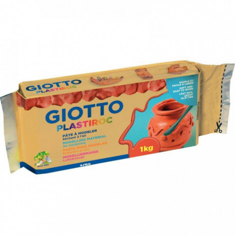 PAIN DE 1KG DE PÂTE À MODELER AUTODURCISSANTE PLASTIROC TERRACOTTA