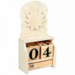 LOT 5 CALENDRIERS PERPÉTUELS EN BOIS À DÉCORER