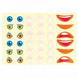 POCHETTE DE 360 GOMMETTES VISAGE ASSORTIES