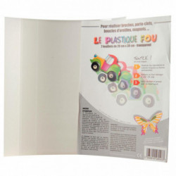 POCHETTE DE 7 FEUILLES DE PLASTIQUE FOU 20X30 CM TRANSPARENT