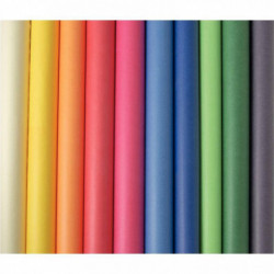 BOÎTE DE 10 ROULEAUX DE PAPIER KRAFT FORMAT 3 X 0,70 M COULEURS ASSORTIES