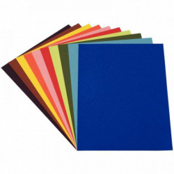 PAQUET DE 500 FEUILLES DE PAPIER COULEUR 120G FORMAT 21X29,7CM 10 ASSORTIS