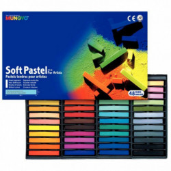 BOITE DE 48 PASTELS SEC CARRE ASSORTIES