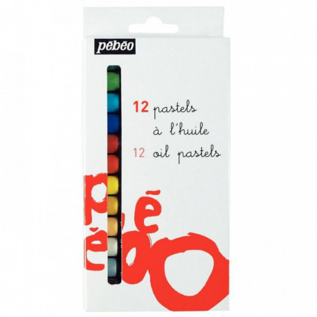 BOÎTE DE 12 PASTELS À L'HUILE ARA COULEURS ASSORTIES